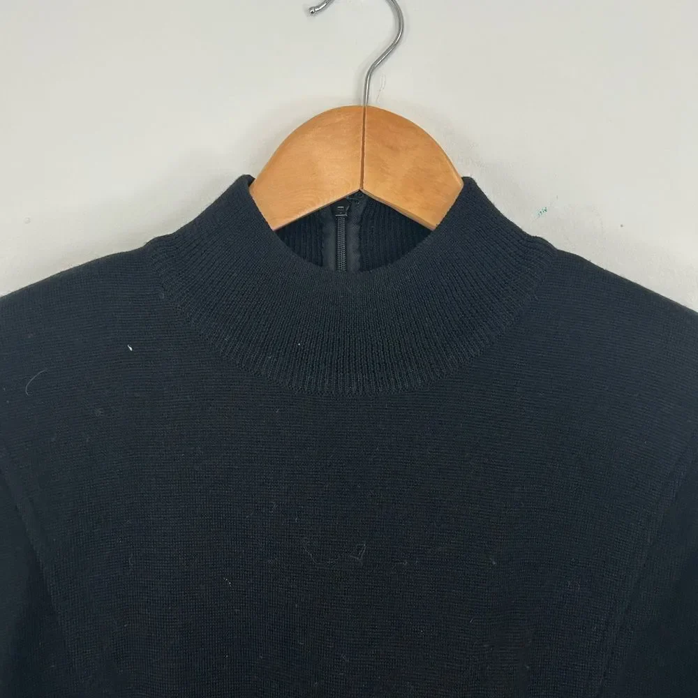 Vintage Patrick Tricot Black Wool Blend Sweater Dress - Picture 7 of 8